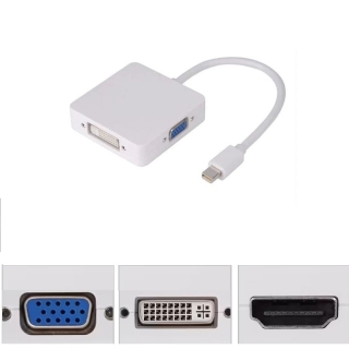 Adaptateur Mini DisplayPort Vers DVI / HDMI / VGA (Femelle)