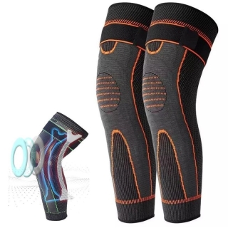 2 Genouillères de compression respirante professionnelle - Jambe Complète - Unisexe