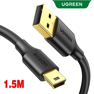 Câble USB 2.0 Type-A vers Mini-USB B (5 broches), 480 Mbps, 1,5 m Ugreen US132