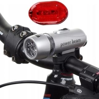 Kit d'éclairage LED pour vélo : phare avant et feu arrière de sécurité