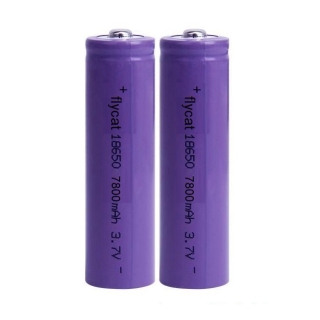 Pile Rechargeable 3.7V 18650 7800 mAh flycat ( Lot de 2)
