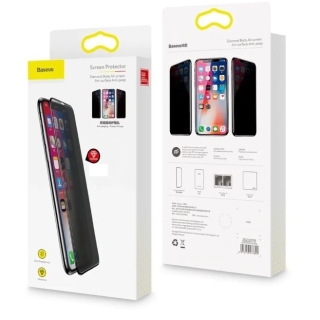 Lot de 2 Glass Fumé pour iPhone 11/XR Baseus Anti-Espion
