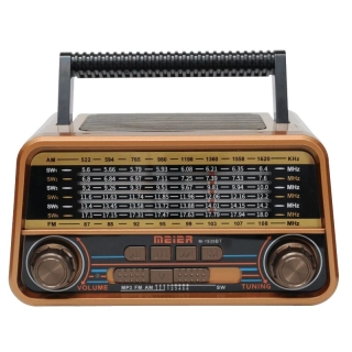 Radio portable multifonctionnelle rétro classique vintage avec Bluetooth - Golden