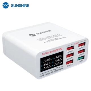 Station de Charge Rapide 40W à 6 Port - Affichage Numérique