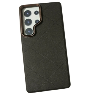 Coque de luxe pour Samsung S25 Ultra HECI avec support métallique invisible - Marron foncé