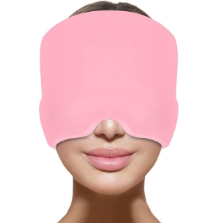 Bonnet anti-migraine à gel rafraîchissant pour thérapie par le chaud/froid (Rose)