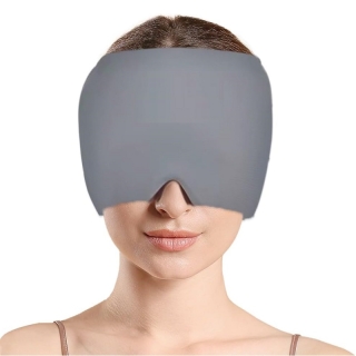 Bonnet anti-migraine à gel rafraîchissant pour thérapie par le chaud/froid (Gris)