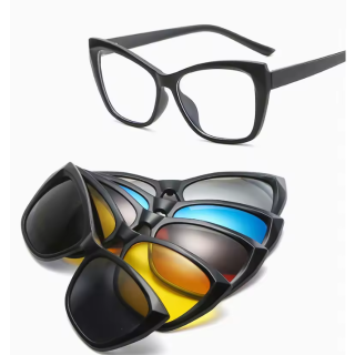 Lunettes De Soleil Magnétiques Œil De Chat 6En1 Ref 2349