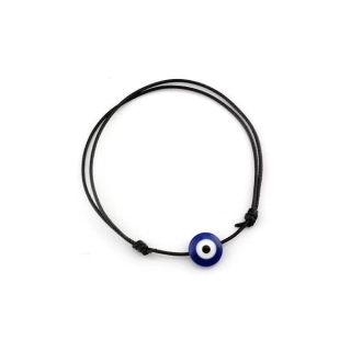 Bracelet Contre Le Mauvais Oeil Noir Adjustable
