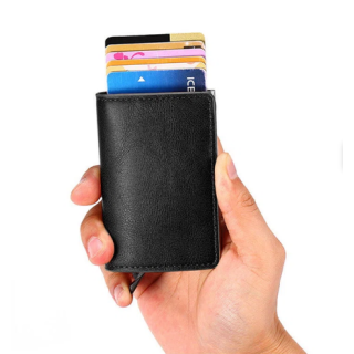 Portefeuille Anti Détournement De Données Des Cartes Noir