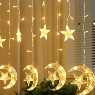 Guirlande Étoiles Et Lunes – Fonctionne Sur Piles – 3 Mètres