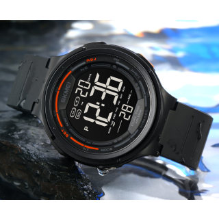 Montre Sport Numérique Double Time Etanche avec Chronomètre - Noir