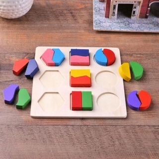 Puzzle Géométrique en bois