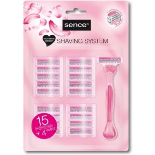 SENCE Edition Femmes Rasoir 3 Lames en acier inoxydable 19 Recharges