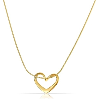 Collier avec Pendentif Cœur en Acier Inoxydable