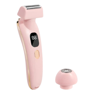 Rasoir et épilateur électrique pour femmes 2 en 1 - rose