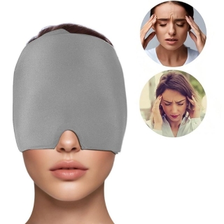 Bonnet rafraîchissant en gel pour migraines - Gris