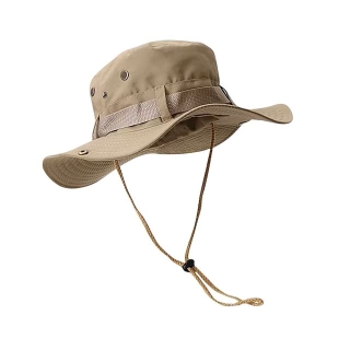 Chapeau de pêcheur à larges bords pour enfant, Beige - Taille (L)