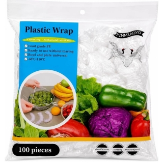 Lot de 100 Sacs de conservation alimentaire élastique et jetables
