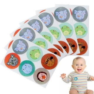 Lot de 36 Patchs anti-moustiques pour enfants aux motifs d'animaux colorés