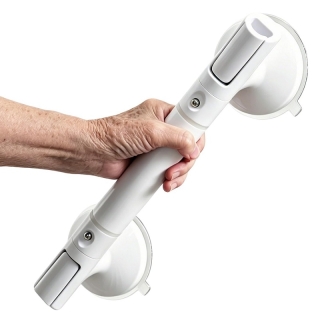 Barre d'appui à ventouse pour salle de bain (installation sans perçage)