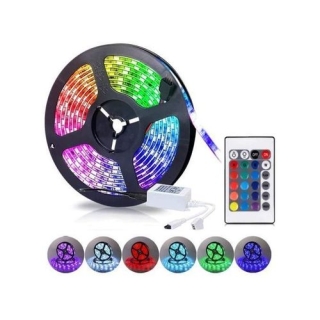 Kit Ruban LED RGB 16 Couleurs 4 Modes 5 Mètres