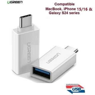 Adaptateur OTG Type-C vers USB-A 3.0 (5Gbps) Pour MacBooK, iPhone 16/15 & Galaxy S24 series
