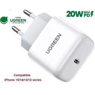 Chargeur Type-C 20W Compatible avec iPhone 15/14/13/12 Séries