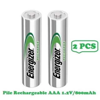 Lot de 2 Piles Rechargeables AAA 1.2V 800mAh