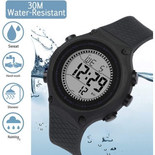 Montre Homme Numérique Étanche Multifonction Noir