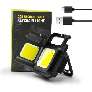Lampe De Poche Portable Porte-Clés Rechargeable Mini LED USB