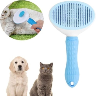 Brosse De Toilettage Avec Bouton Pour Chiens et Chats