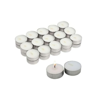 Lot de 30 Bougies Sans Odeur Blanc