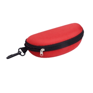 Boite De Rangement Rectangulaire Avec Fermeture Éclaire Pour Lunettes Rouge