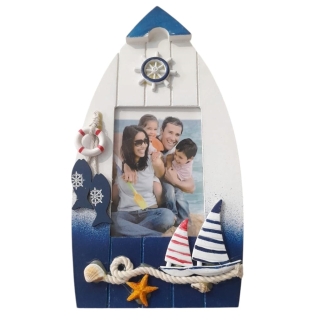 Cadre Photo "Bateau" avec Décorations Nautiques
