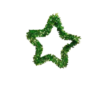 Guirlande décorative en forme d’étoile – Vert métallisé