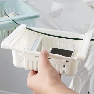 Rangement Malins pour Réfrigérateur - Panier Extensible blanc