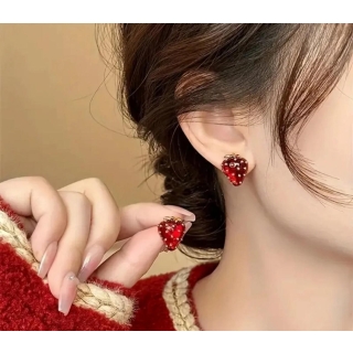 Boucles d'oreilles Fraise en acier inoxydable