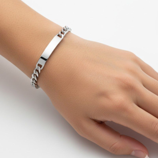 Bracelet gourmette en acier inoxydable