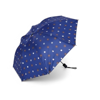Parapluie bleu marine à motif ours et gourmandises