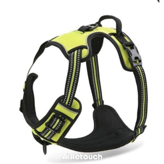 Harnais pour chien – Taille XL, couleur jaune fluorescent, élégant, durable et sécurisé