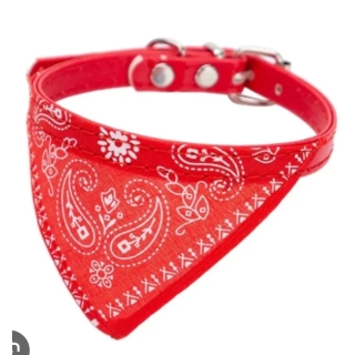 Collier bandana pour chien – Taille M , idéal pour animaux jusqu’à 15 kg ( rouge )