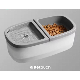 Fontaine à eau pour chat et chien, distributeur automatique 2 en 1 avec port USB
