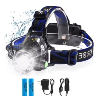 Torche Lampe Frontale LED Haute Puissance 3w Noir - Rechargeable