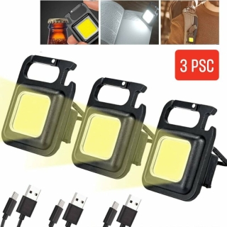3 Mini Lampes de Poche LED Portable Multifonction