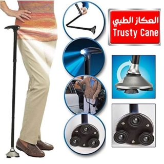 Canne Magique Pliable Réglable Avec Torche Et 4 Ventouses