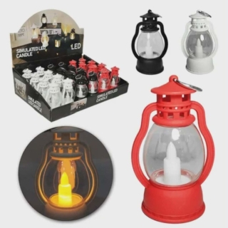 Pack 24 Mini Lanterne à Bougie LED 10 x 5 x5cm