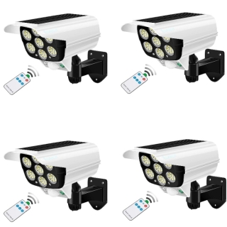 4 Projecteurs Solaire 77 LED avec détecteur de mouvement étanche 3 Modes d'éclairage