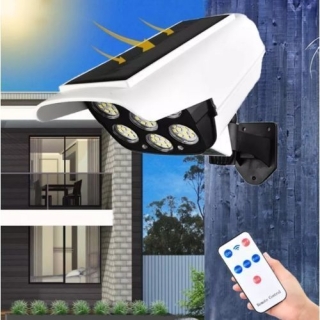 Lampe Solaire Caméra Factice Avec Capteur De Mouvement & Télécommande