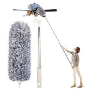 Balai à Poussière Télescopique en Microfibre Manche Extensible 240 cm